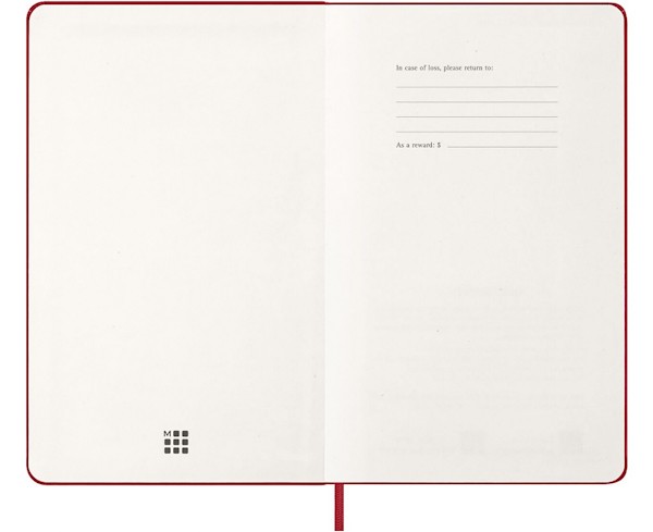Щоденник Moleskine на 2027 рік середній 13 х 21 см червоний