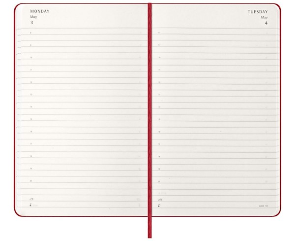 Щоденник Moleskine на 2027 рік середній 13 х 21 см червоний