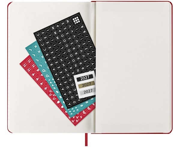 Щоденник Moleskine на 2027 рік середній 13 х 21 см червоний