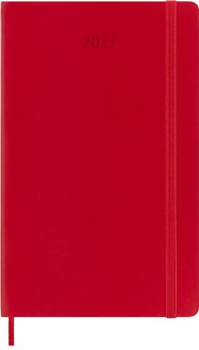 Щоденник Moleskine на 2027 рік середній 13 х 21 см червоний м'який