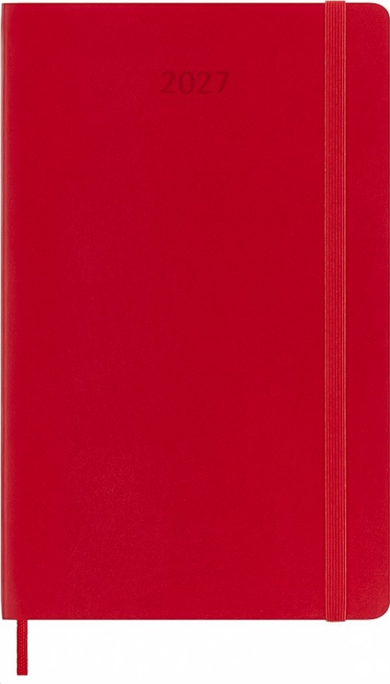 Щоденник Moleskine на 2027 рік середній 13 х 21 см червоний м'який
