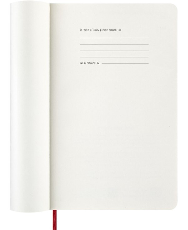 Щоденник Moleskine на 2027 рік середній 13 х 21 см червоний м'який