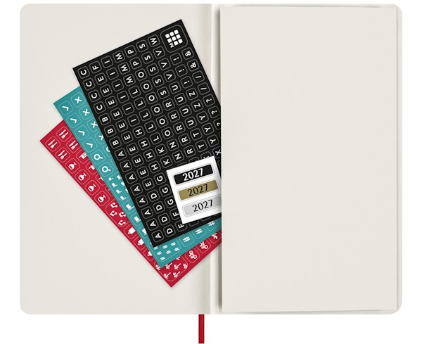 Щоденник Moleskine на 2027 рік середній 13 х 21 см червоний м'який