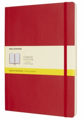 Блокнот Moleskine Classic великий 19 x 25 см у клітинку червоний м'який