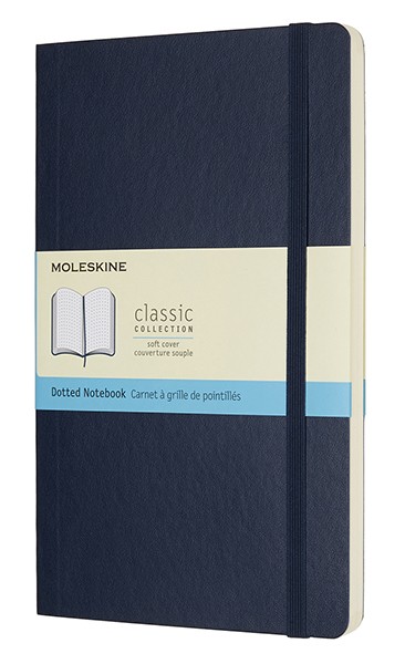 Блокнот Moleskine Classic середній 13 x 21 см в крапку сапфір м'який