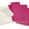 Набір зошитів Moleskine Cahier середній 13 х 21 см в лінію кінетичний рожевий 