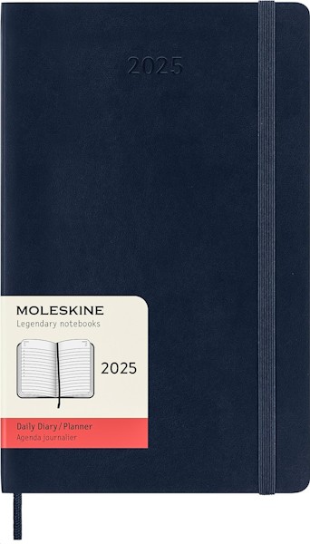 Щоденник Moleskine на 2025 рік середній 13 х 21 см сапфір м'який