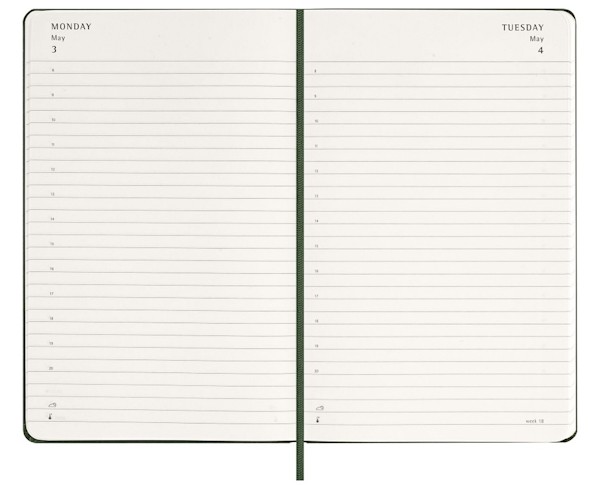 Щоденник Moleskine на 2027 рік середній 13 х 21 см миртовий зелений