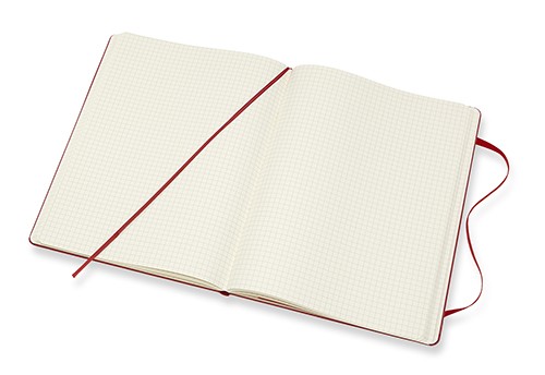 Блокнот Moleskine Classic великий 19 x 25 см у клітинку червоний