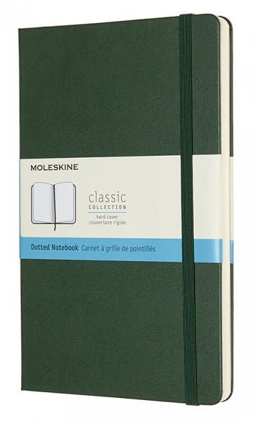 Блокнот Moleskine Classic середній 13 x 21 см в крапку миртовий зелений