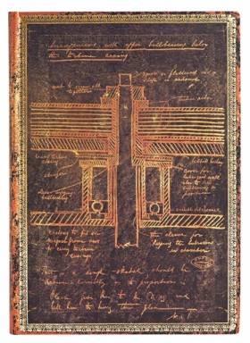 Блокнот Paperblanks Манускрипти Нікола Тесла Нариси Flexi середній 13 х 18 см в лінію