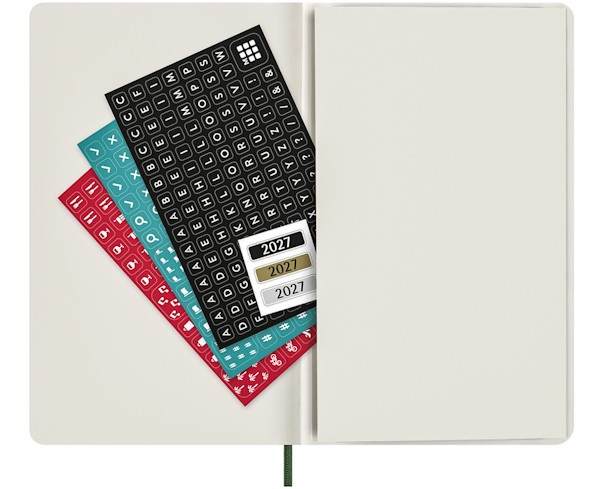 Щоденник Moleskine на 2027 рік середній 13 х 21 см миртовий зелений м'який