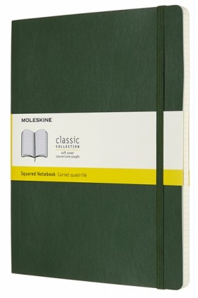 Блокнот Moleskine Classic великий 19 x 25 см у клітинку миртовий зелений м'який