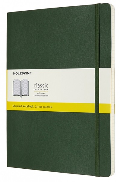Блокнот Moleskine Classic великий 19 x 25 см у клітинку миртовий зелений м'який
