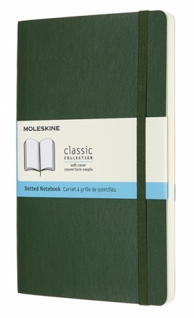 Блокнот Moleskine Classic середній 13 x 21 см в крапку миртовий зелений м'який