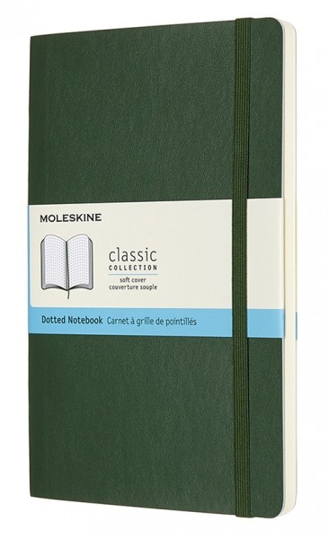 Блокнот Moleskine Classic середній 13 x 21 см в крапку миртовий зелений м'який