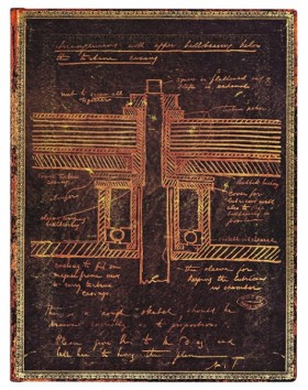 Блокнот Paperblanks Манускрипти Нікола Тесла Нариси Flexi великий 18 х 23 см в лінію