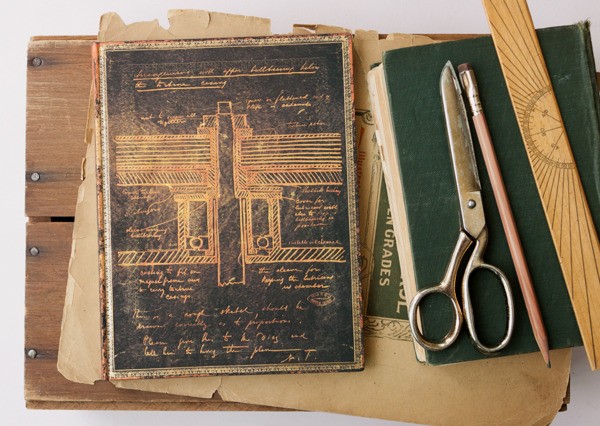 Блокнот Paperblanks Манускрипти Нікола Тесла Нариси Flexi великий 18 х 23 см в лінію