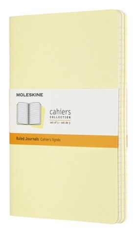 Набір зошитів Moleskine Cahier середній 13 х 21 см в лінію ніжний жовтий 