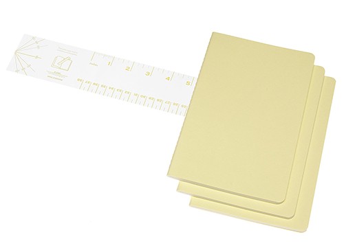 Набір зошитів Moleskine Cahier середній 13 х 21 см в лінію ніжний жовтий 