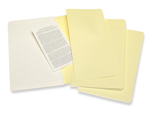 Набір зошитів Moleskine Cahier середній 13 х 21 см в лінію ніжний жовтий 