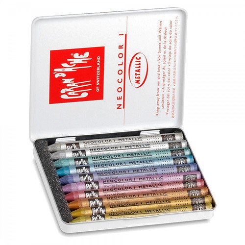 Пастель воскова Caran d'Ache Neocolor l Metallic 10 штук
