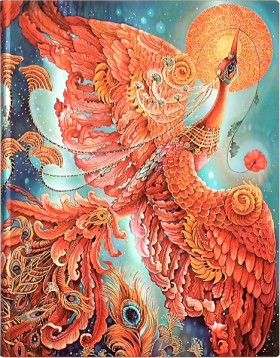 Блокнот Paperblanks Птаха Щастя Жар-птиця Flexi великий 18 х 23 см в лінію