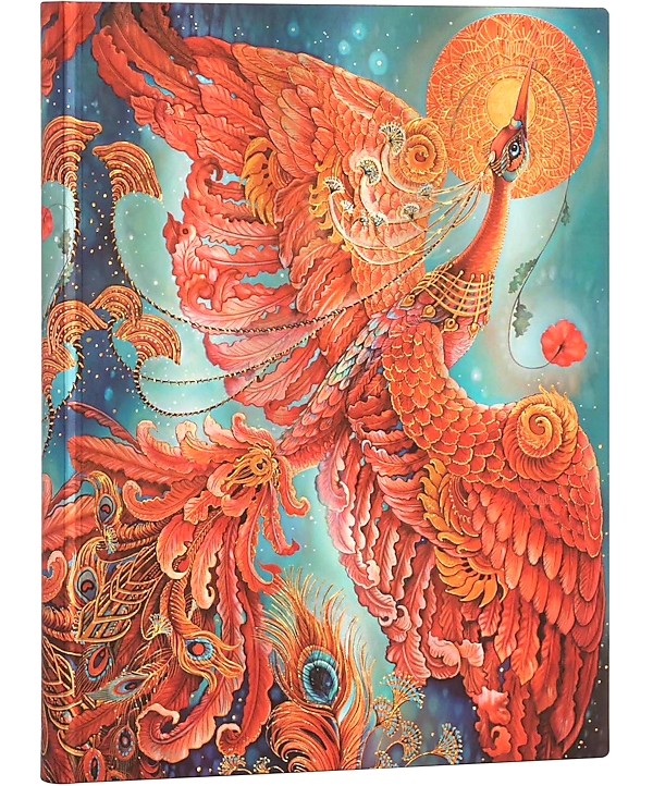 Блокнот Paperblanks Птаха Щастя Жар-птиця Flexi великий 18 х 23 см в лінію
