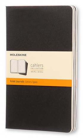 Набір зошитів Moleskine Cahier середній 13 х 21 см в лінію чорний