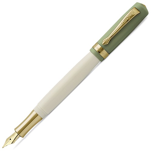 Чорнильна ручка Kaweco Student 60's зелено-кремова перо F (тонке) 