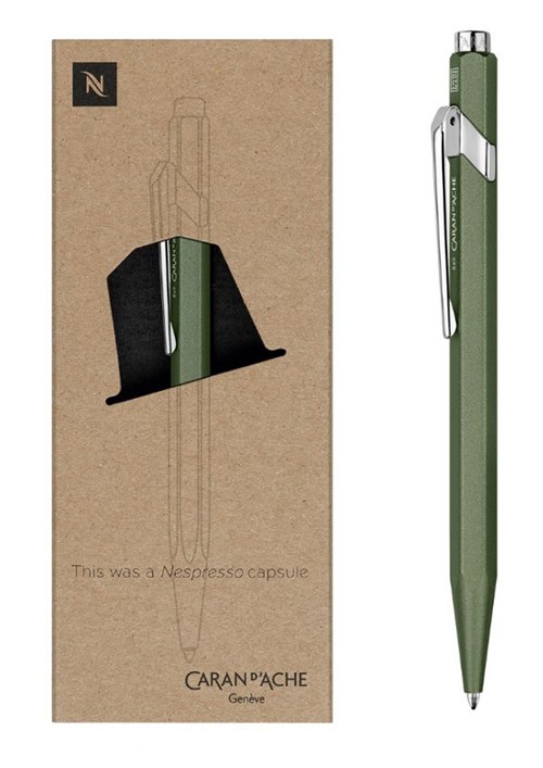 Ручка Caran d'Ache 849 Nespresso темно-зелена + бокс 