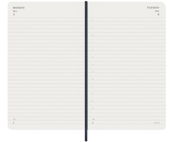 Щоденник Moleskine на 2027 рік середній 13 х 21 см сапфір м'який
