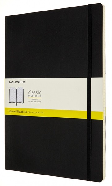 Блокнот Moleskine Classic A4 21 x 29,7 см у клітинку чорний м'який