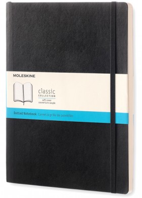 Блокнот Moleskine Classic великий 19 x 25 см в крапку чорний м'який