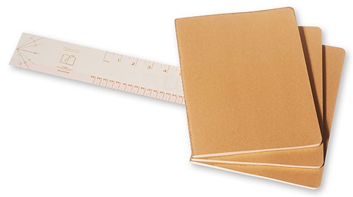 Набір зошитів Moleskine Cahier великий 19 х 25 см в лінію бежевий 