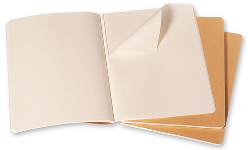 Набір зошитів Moleskine Cahier великий 19 х 25 см в лінію бежевий 