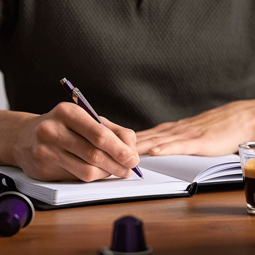 Ручка Caran d'Ache 849 Nespresso фіолетова + бокс 