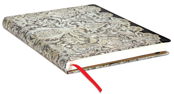 Блокнот Paperblanks Мережива Аллюр середній 13 х 18 см в лінію білий