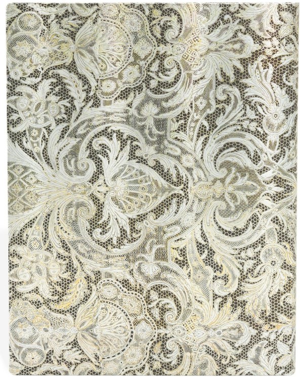 Блокнот Paperblanks Мережива Аллюр середній 13 х 18 см в лінію білий