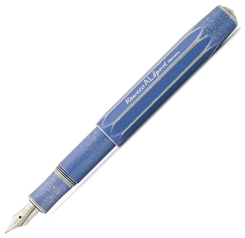 Чорнильна ручка Kaweco Al Sport Stonewashed синя алюміній перо M (середнє)
