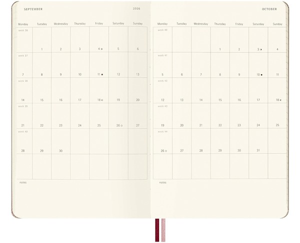 Щотижневик Moleskine Sakura Imprint 2026-2027 на 18 місяців середній 13 х 21см рожевий