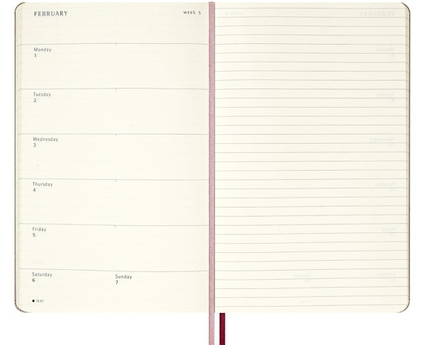 Щотижневик Moleskine Sakura Imprint 2026-2027 на 18 місяців середній 13 х 21см рожевий