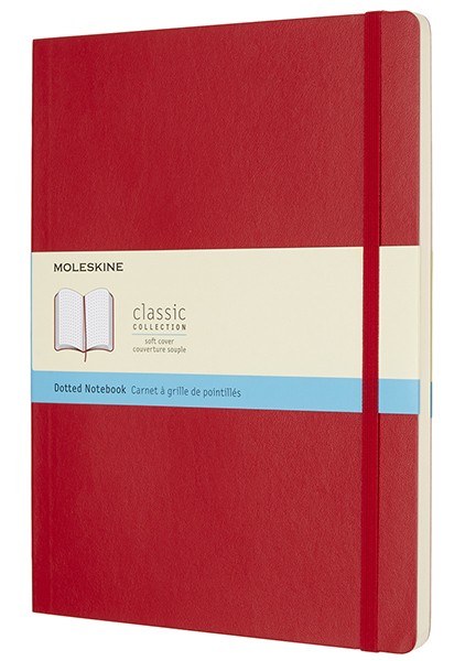 Блокнот Moleskine Classic великий 19 x 25 см в крапку червоний м'який