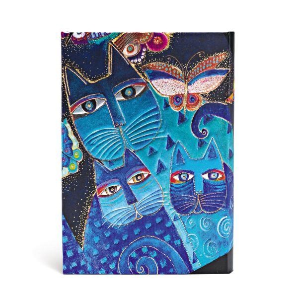 Блокнот Paperblanks Лорель Берч Фантастичні Коти Сині кишеньковий 10 х 14 см в лінію 
