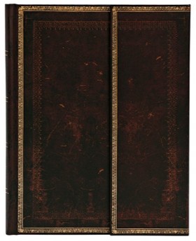 Блокнот Paperblanks Стара Шкіра Чорний Марокканський великий 18 х 23 см в лінію