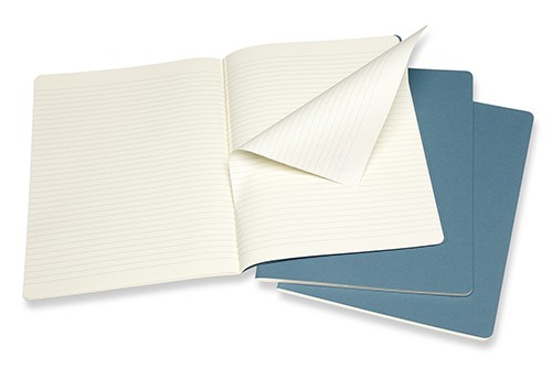 Набір зошитів Moleskine Cahier великий 19 х 25 см в лінію жвавий блакитний