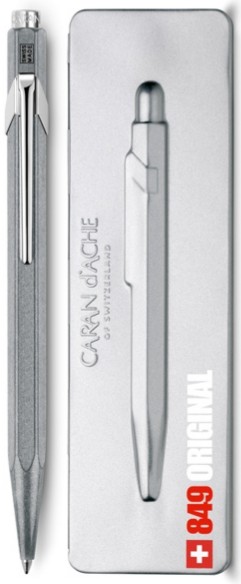 Ручка Caran d'Ache 849 Original срібна + бокс 