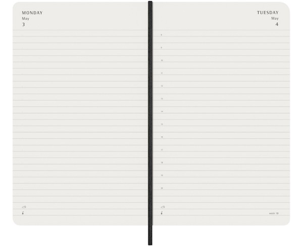 Щоденник Moleskine на 2027 рік середній 13 х 21 см чорний м'який