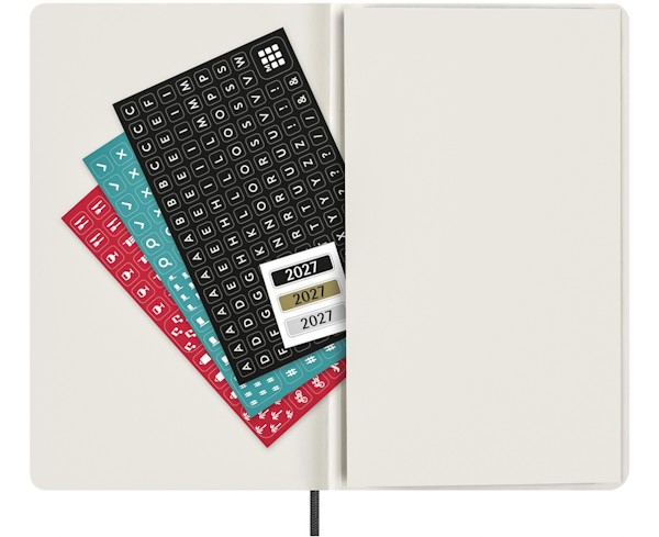 Щоденник Moleskine на 2027 рік середній 13 х 21 см чорний м'який