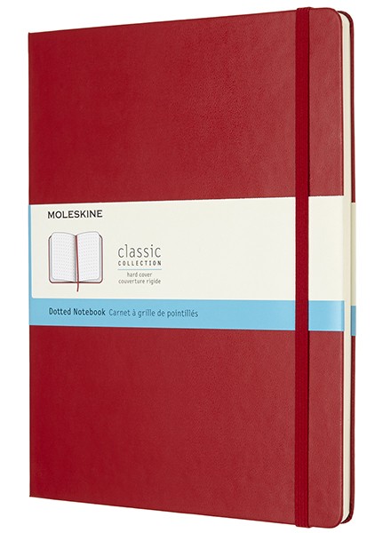 Блокнот Moleskine Classic великий 19 x 25 см в крапку червоний
